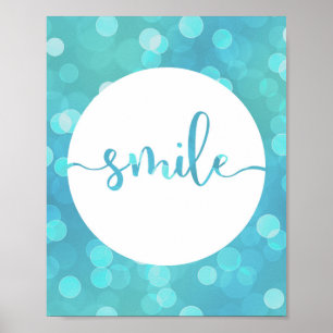 Póster Smile! Motivational Quote Wall Art