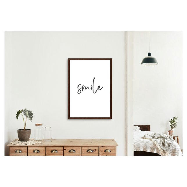Póster Smile Poster – Positive Energie für dein Zuhause (Das Smile Poster steht jeder Wand.)