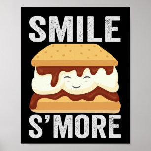 Póster Smile S'more Gracioso regalo para los amantes de l