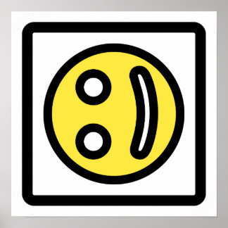 Póster Smile That’s Not Quite Right – Artistic Face Print