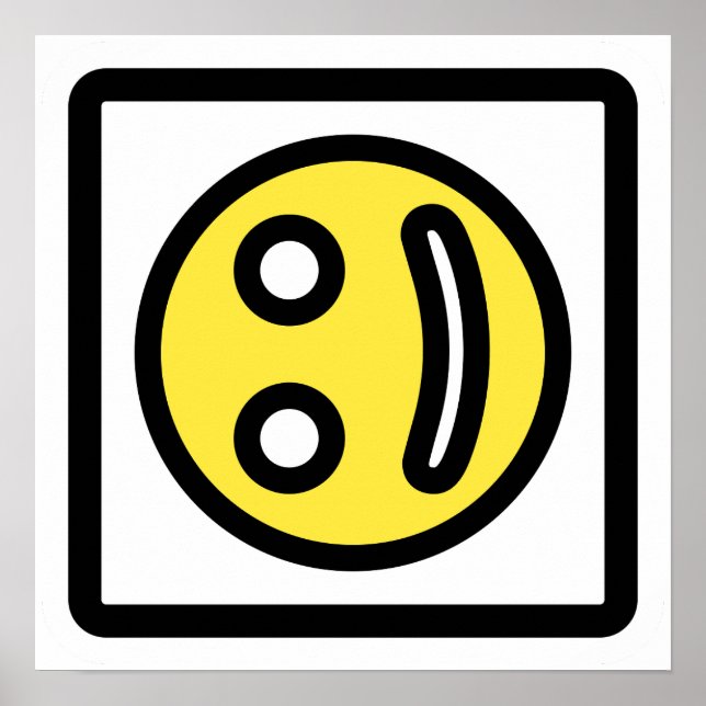 Póster Smile That’s Not Quite Right – Artistic Face Print (Frente)