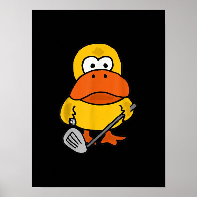 Póster Smiletodays Funny Duck Jugando Golf (Frente)