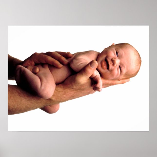 Póster Smiling Baby on Hand (Frente)