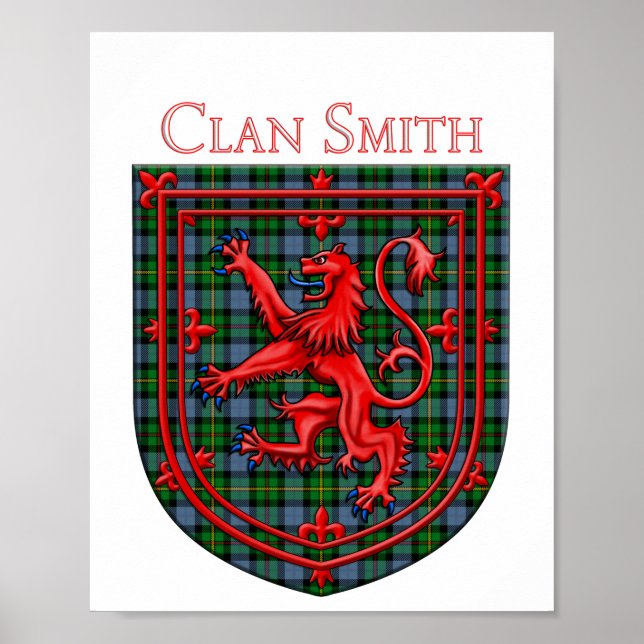 Póster Smith Tartan Scottish Plaid Lion Rampant (Frente)