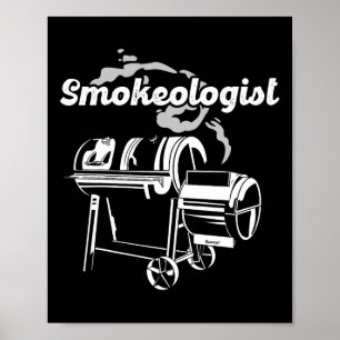 Póster Smokeólogo de Pitmaster Bbq Smoker Grilling