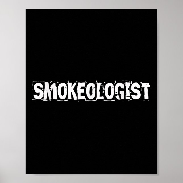 Póster Smokeólogo Funny Gritando Pitmaster Bbq (Frente)