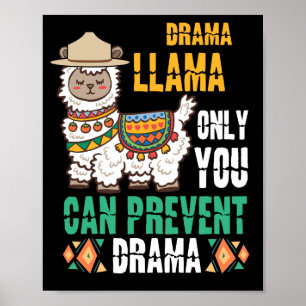 Póster Smokey llama solo tú puedes evitar el drama