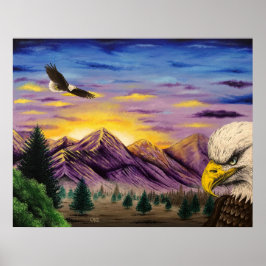 Póster “Smoky Mountain Eagles” Scenic Art Poster Print