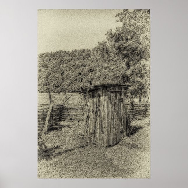 Póster Smoky Mountain Outhouse (Frente)