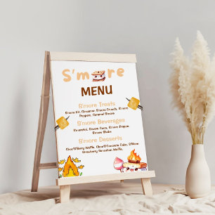Póster S'more Bar Menú Rótulo Smore Bar S'mores Estación
