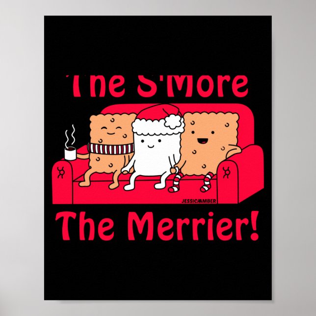 Póster Smore Merrier Cute Kids Cartoon Christmas  (Frente)