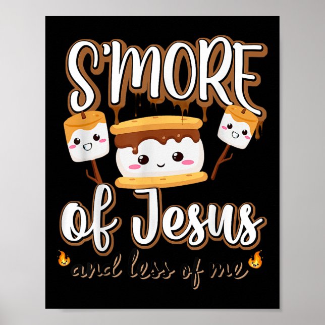 Póster Smore Of Jesus Menos De Yo Camper Cristiano Campin (Frente)