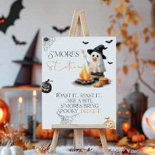 Póster Smores bar Little Boo Baby Shower Halloween