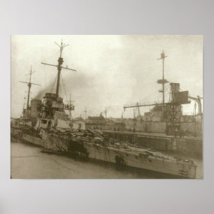 Póster SMS Seydlitz después de Jutlandia
