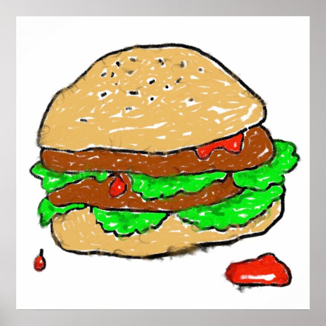Póster Smudgy Burger (Frente)