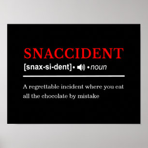 Póster Snaccident - Definición de diccionario personaliza