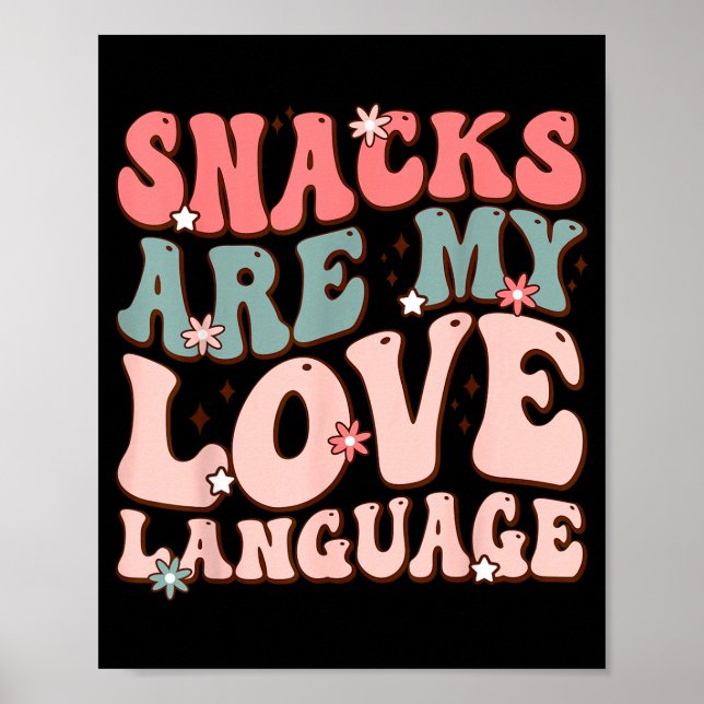 Póster Snacks Are My Love Language Valentine Day Kids Boy (Frente)