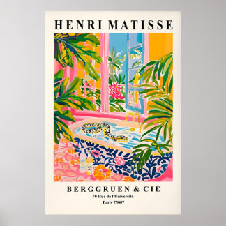Póster Snake in bathtub poster, Matisse print, Dopamine
