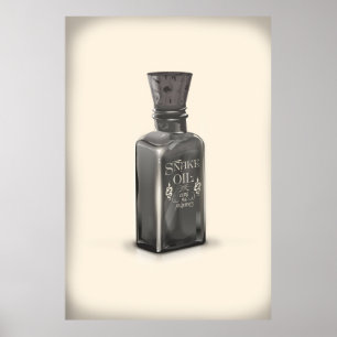 Póster Snake Oil "Cure All Ailments" Bottle funny poster