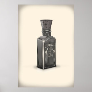 Póster Snake Oil "Cure All Ailments" Bottle funny poster