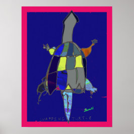 Póster Snapping Turtle Art Poster 18 x 24