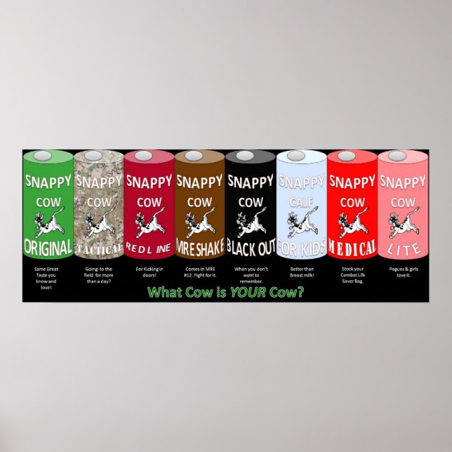 Póster Snappy Cow poster (Frente)