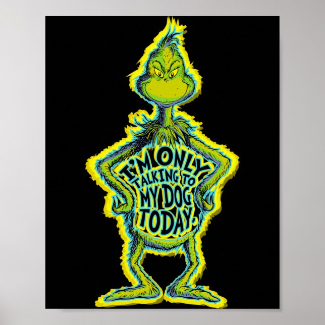 Póster Snarky Funny Im Only Talking To My Dog T  (Frente)