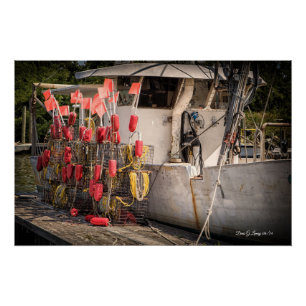 Póster Sneads Ferry Crab Bote