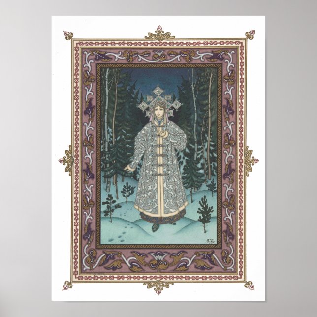 Póster Snegurochka en el bosque (Frente)