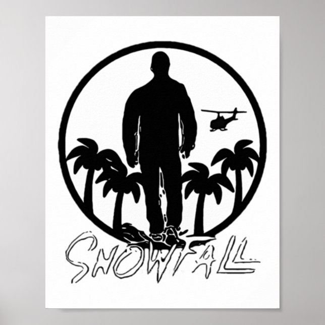 Póster Snfall Sunset Chopper Black White Pegatina (Frente)