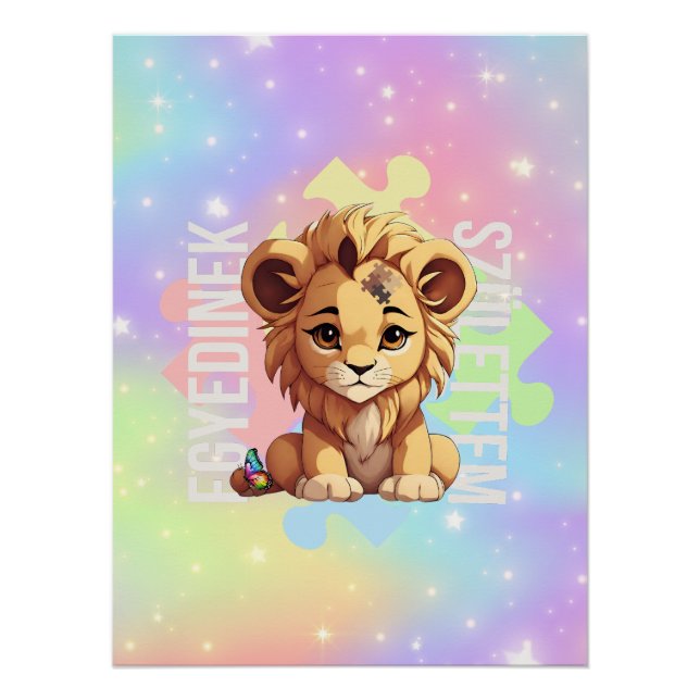 Póster SNI affirmációk motivációk | Oroszlán (Anverso)