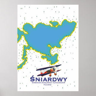 Póster Śniardwy, Voivodeship Warmian-Masurian, mapa de po