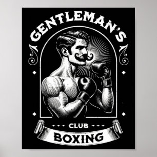 Póster #snirt Club de Boxeo Gentilhombre Retro Con Caja M