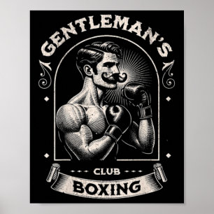 Póster #snirt Club de Boxeo Gentilhombre Retro Con Caja M