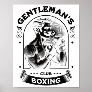 Póster #snirt Gentleman's Boxing Club Retro con Box Boxe
