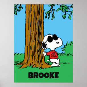 Póster Snoopy "Joe Cool" de pie