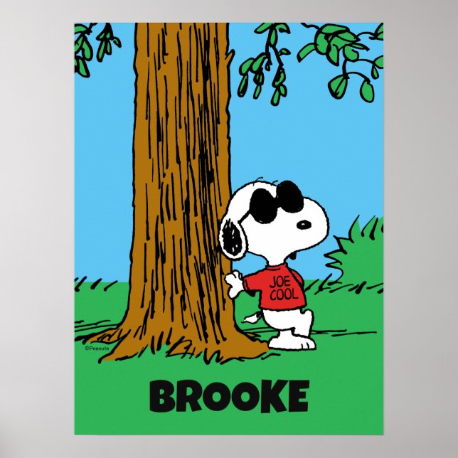 Póster Snoopy "Joe Cool" de pie (Frente)