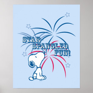 Póster Snoopy Star Spangling Fun