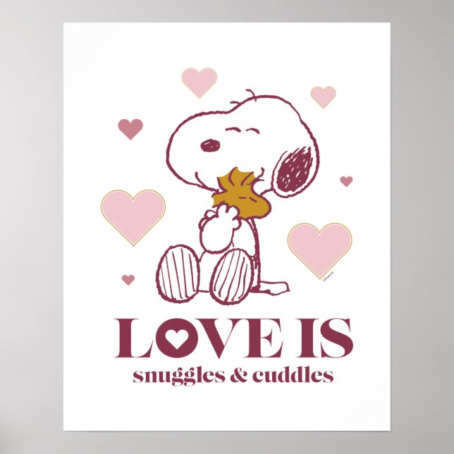 Póster Snoopy & Woodstock - El amor es nuggs y pedos (Frente)