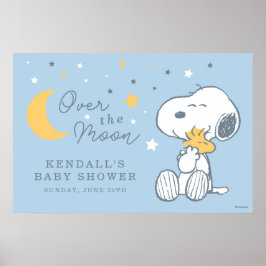Póster Snoopy & Woodstock | Over the Moon Baby Shower Pos