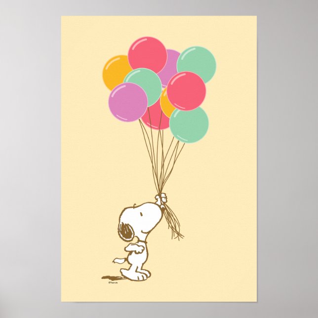 Póster Snoopy y los globos (Frente)