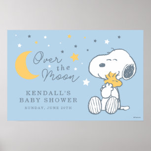 Póster Snoopy y Woodstock   Fiesta de Baby Shower Over th