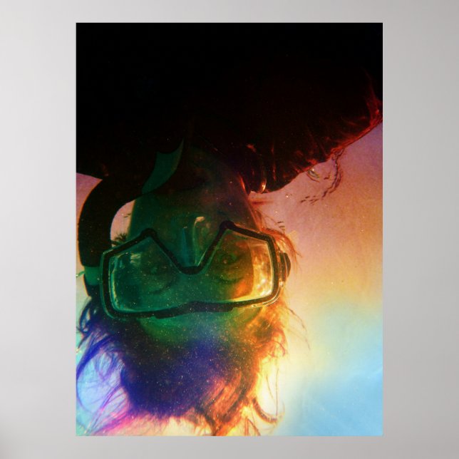 Póster snorkeler colorido (Frente)