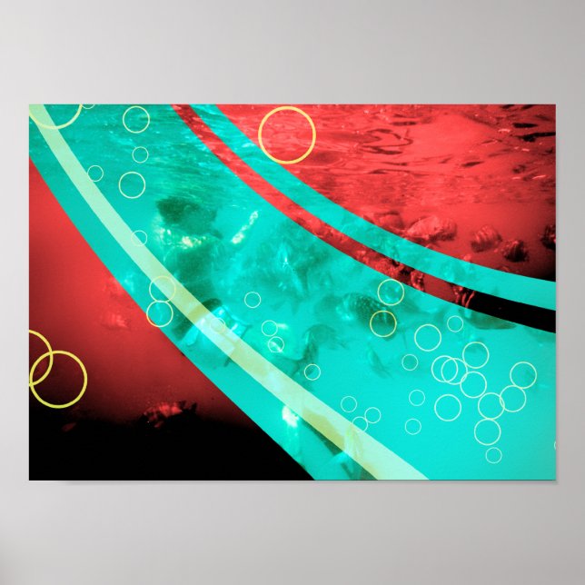 Póster snorkeler retro (Frente)
