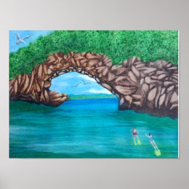 Póster Snorkeling en el paraíso