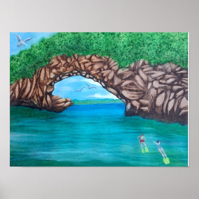 Póster Snorkeling en el paraíso (Frente)