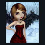 Póster Snow Angels winter fairy Art Print<br><div class="desc">Snow Angels! Okay, to be honest we don't exactly make a lot of snow angels here in Florida (for those not in the know, you make a snow angel by lying in the snow and waving your arms & legs to make an imprint that looks like wings). But I'm from...</div>