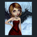 Póster Snow Angels winter fairy Art Print<br><div class="desc">Snow Angels! Okay, to be honest we don't exactly make a lot of snow angels here in Florida (for those not in the know, you make a snow angel by lying in the snow and waving your arms & legs to make an imprint that looks like wings). But I'm from...</div>