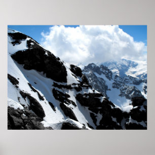 Póster Snow capped mountains in the Swiss alps