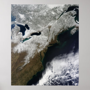 Póster Snow cover stretching from Canada
